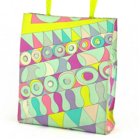 EMILIO PUCCI Tote Bag Pucci (handle) Pink canvas Auth used - Picture 1 of 9